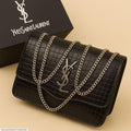 Classic Black Quilted Crossbody Handbag for Women