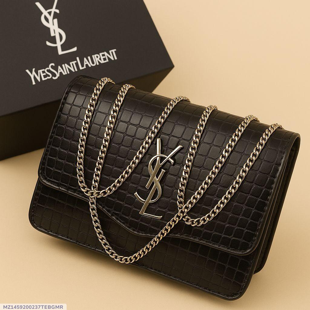 Classic Black Quilted Crossbody Handbag for Women