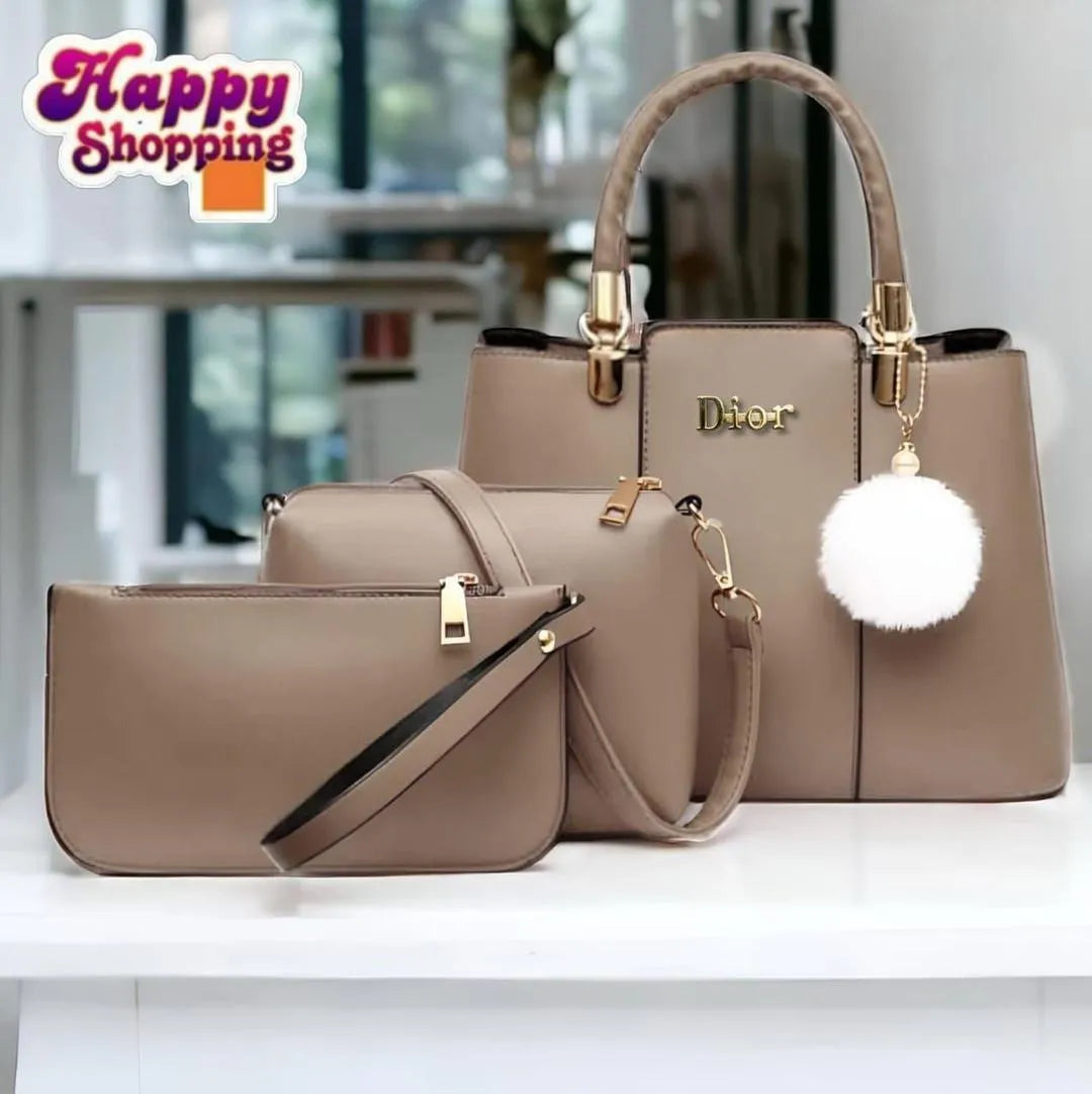 PU Leather 3Pcs Handbag Set For Women