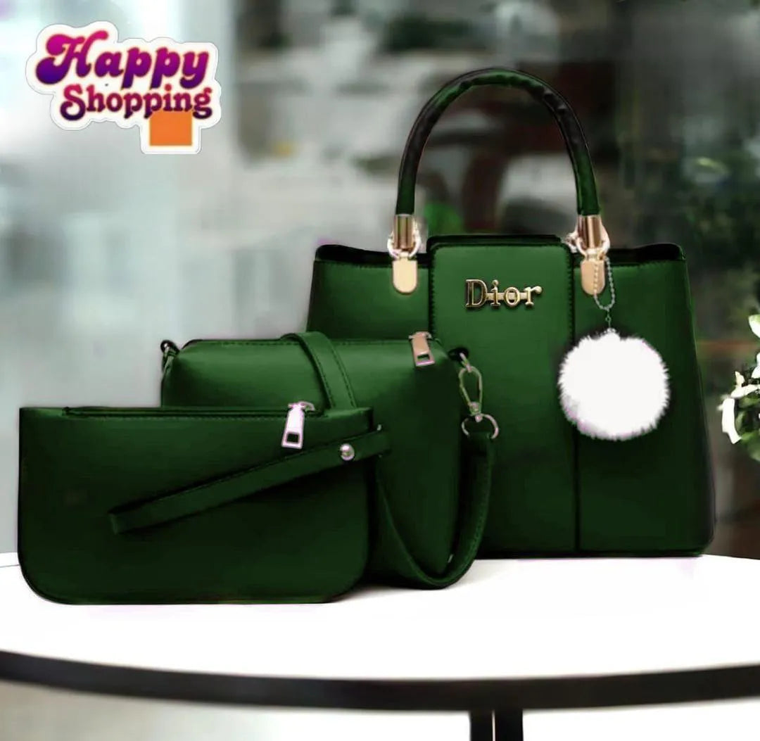 PU Leather 3Pcs Handbag Set For Women
