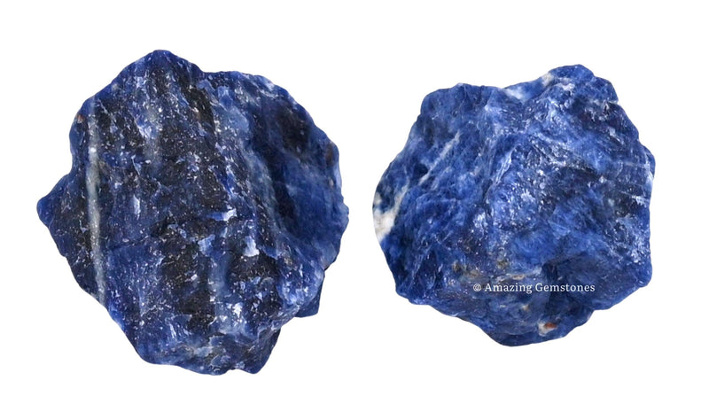 Raw Sodalite Healing Crystals 1LB | Natural Rough Stones for Tumbling, DIY & Meditation